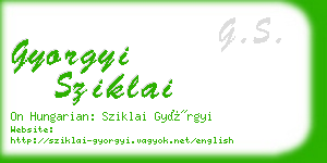 gyorgyi sziklai business card